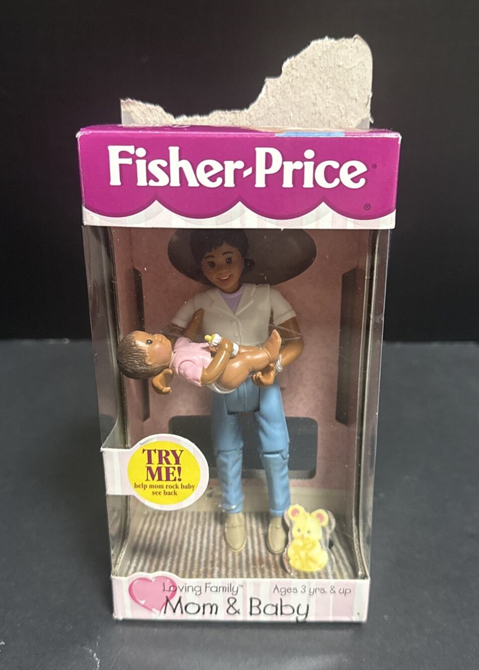 Fisher Price Loving Family Dollhouse African American Mom & Baby Orig Packaging